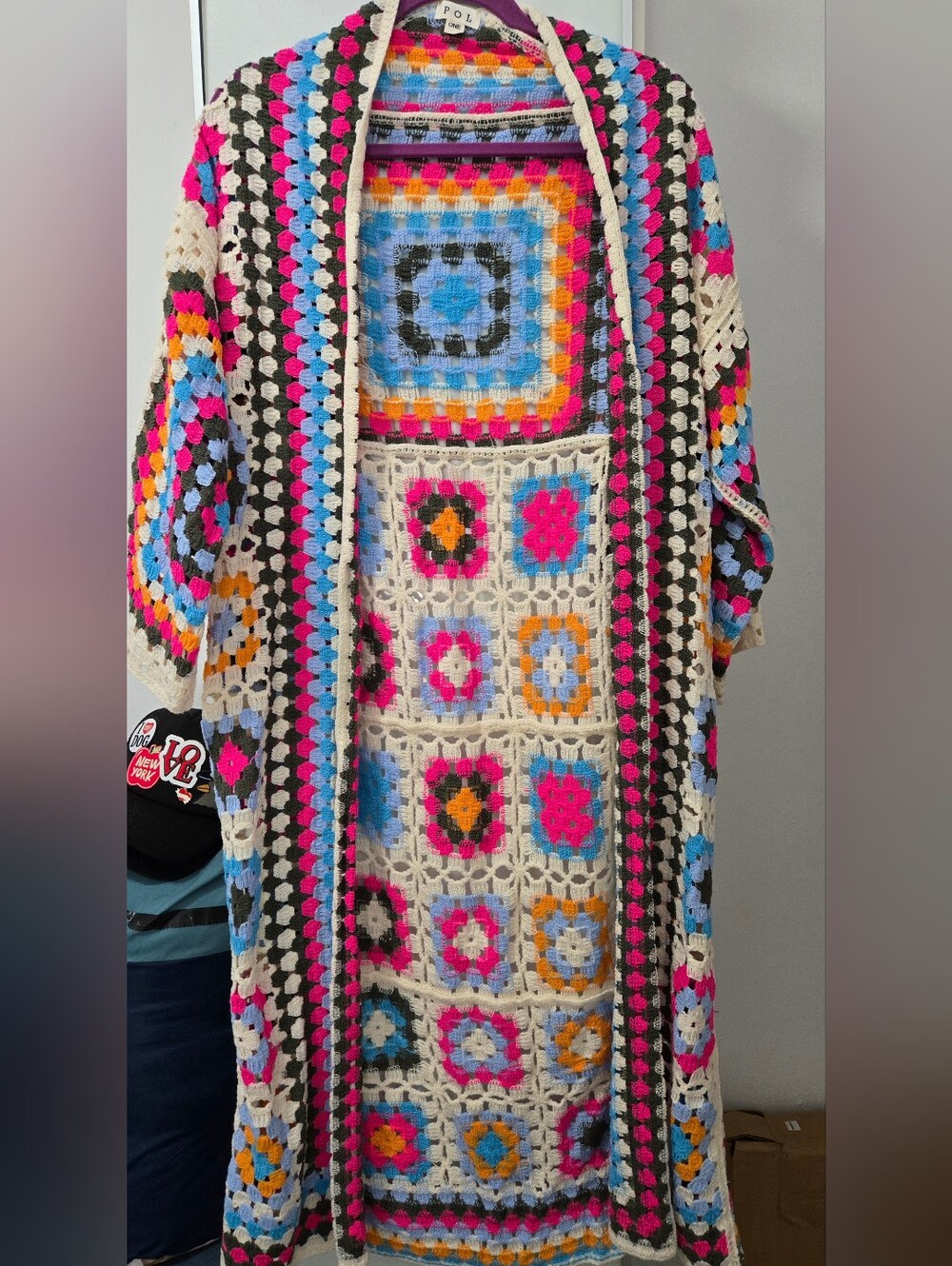 POL Granny Square Duster NWOT